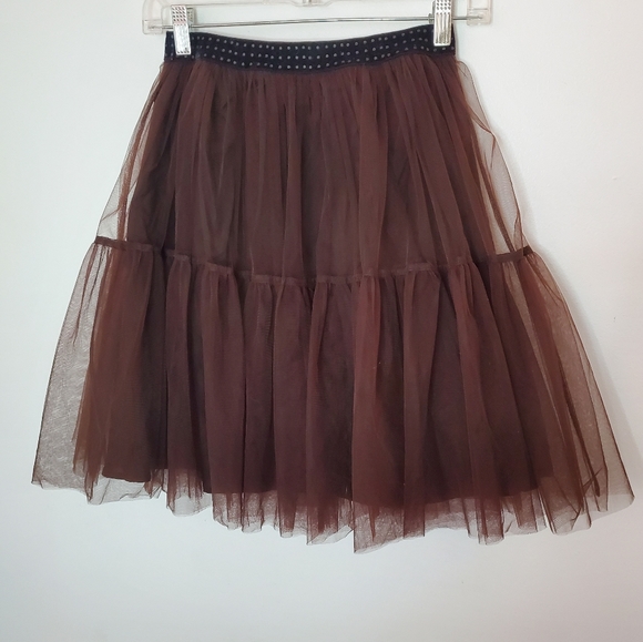 YARGICI Brown Tulle Miniskirt 6 - Picture 3 of 4